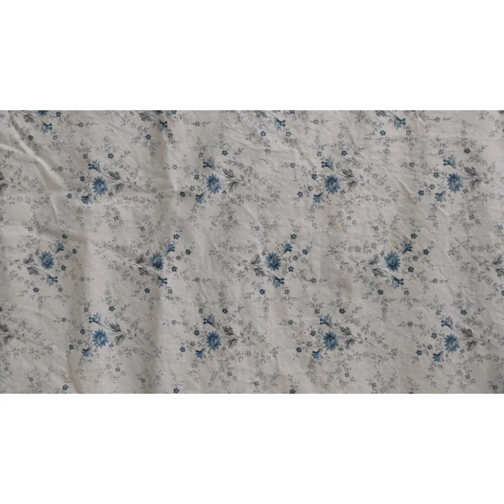 Lauren Ralph Lauren Twin Flat Sheet Ditsy Floral Cottagecore White Blue EUC